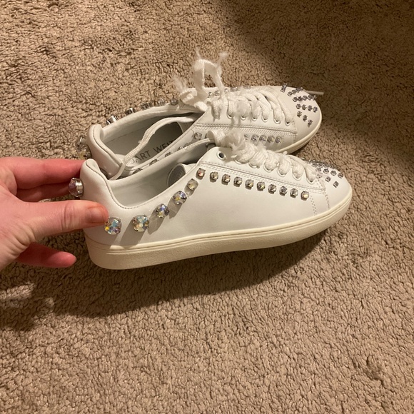 Stuart Weitzman Goldie Shine Crystal Embellished Sneakers - Picture 9 of 9